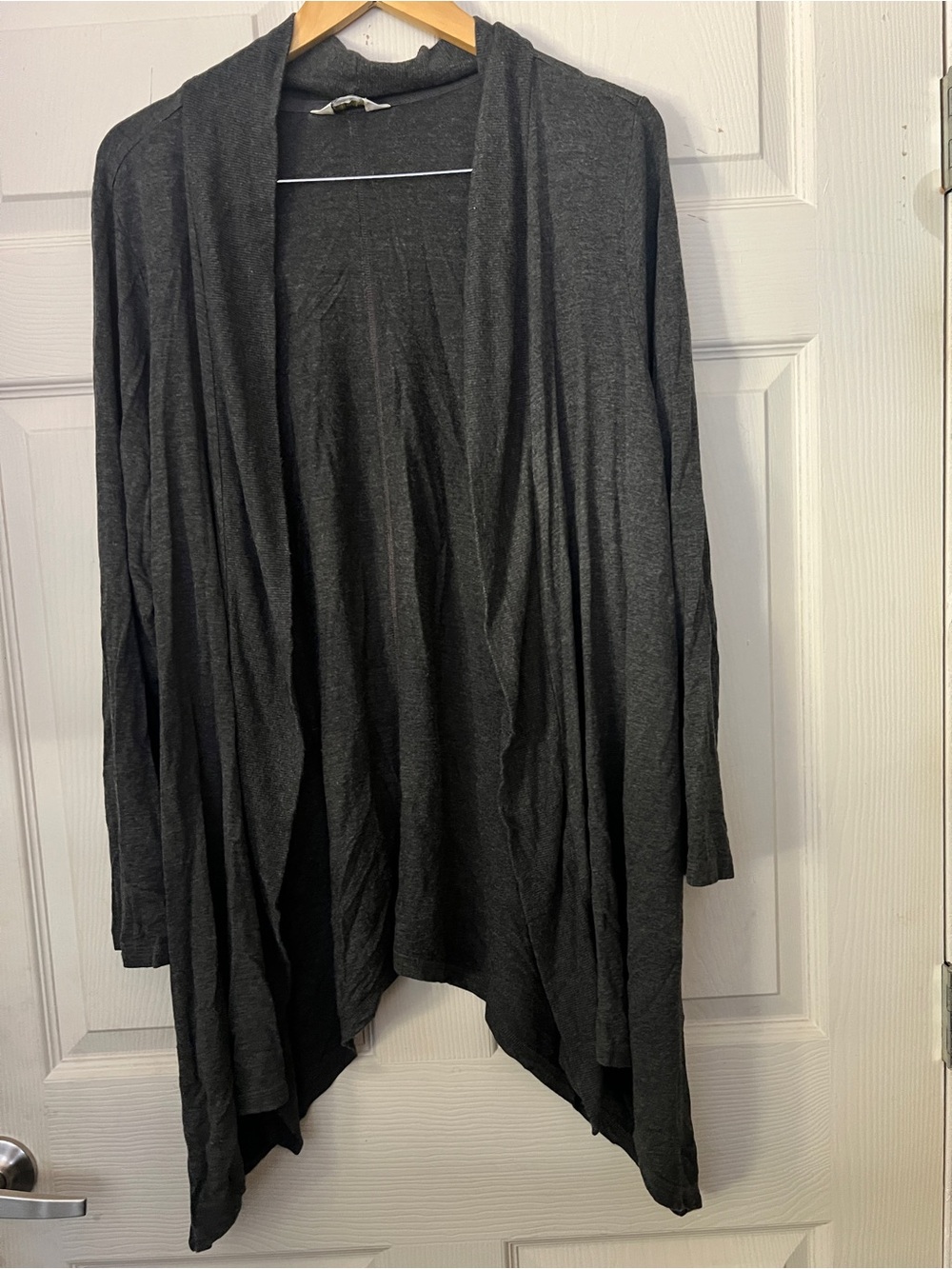 Liz Claiborne Charcoal Draped Open-Front Cardigan PLUS SIZE 3X
